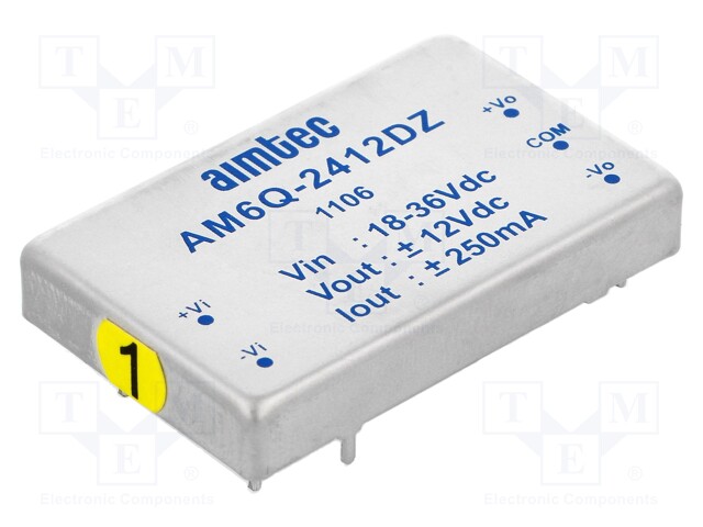 Converter: DC/DC; 6W; Uin: 18÷36V; Uout: 12VDC; Uout2: -12VDC; 25g