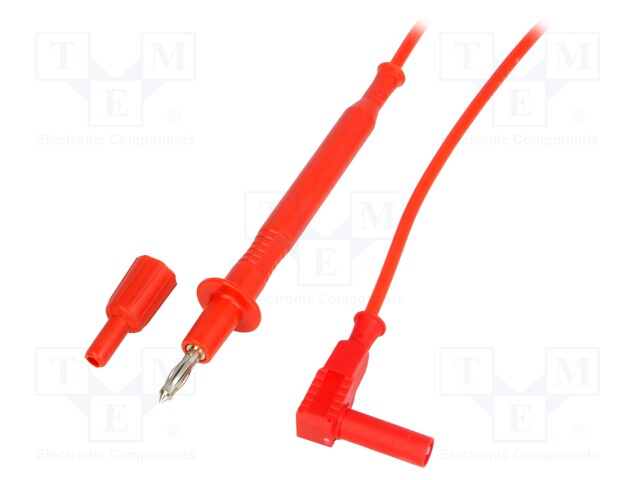 Test lead; PVC; 1m; red; 20A; 1kV; Cond.cross sec: 1mm2