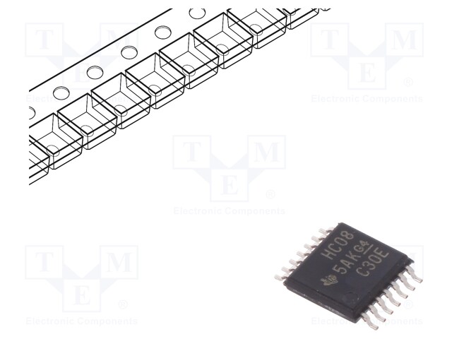 IC: digital; AND; Channels: 4; IN: 2; SMD; TSSOP14; Series: HC; 2÷6VDC