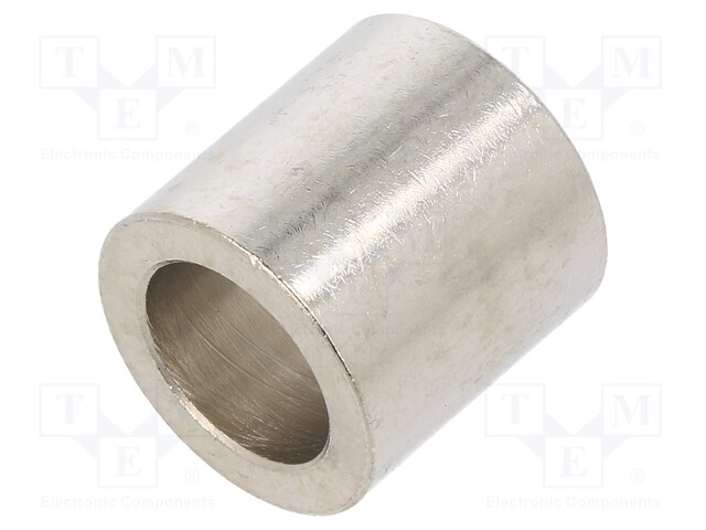 Spacer sleeve; 10.5mm; cylindrical; brass; nickel; Out.diam: 16mm