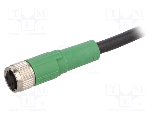 Connection lead; M8; PIN: 3; straight; 1.5m; plug; 60VAC; 4A; 60VDC