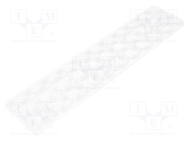 LED lens; rectangular; Mat: PMMA plexiglass; transparent; H: 8.5mm