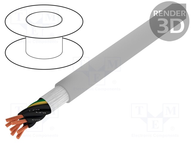 Wire: control cable; ÖLFLEX® FD CLASSIC 810; 7G0,75mm2; PVC; grey