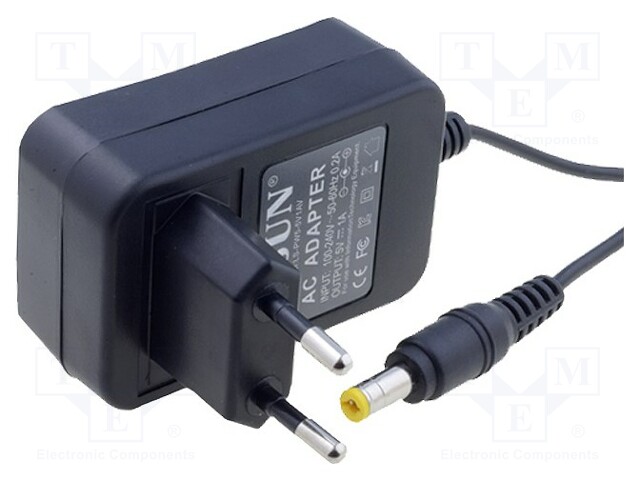 Power supply: switched-mode; 5VDC; 3A; Out: 5,5/2,1; 15W; Plug: EU