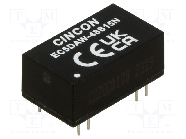 Converter: DC/DC; 10W; Uin: 18÷74V; Uout: 15VDC; Iout: 666mA; 6.6g