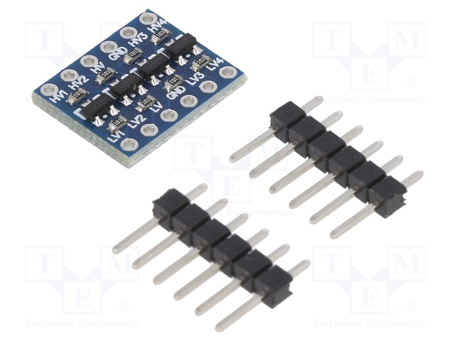 Module: converter; logic level shifter; 3.3÷5VDC; Channels: 4