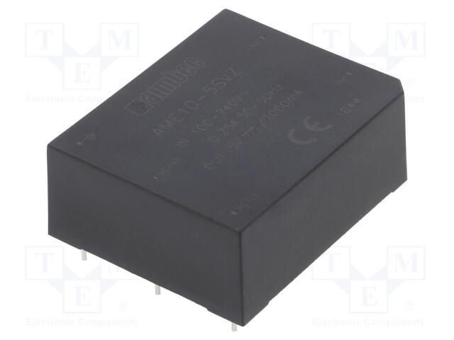 Converter: AC/DC; 10W; Uout: 5VDC; Iout: 2A; 76%; Mounting: PCB; 4kV