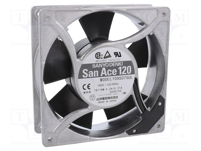 Fan: AC; axial; 120x120x38mm; 150m3/h; 42dBA; ball bearing; 2700rpm