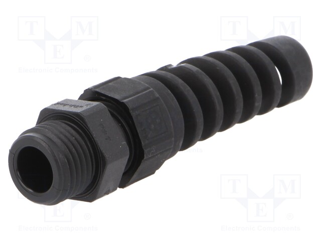 Cable gland; with strain relief; PG7; IP68; Mat: polyamide; black