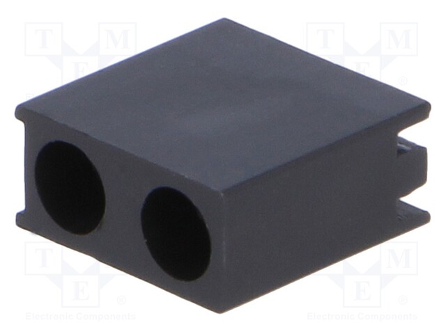 LED housing; 3mm; polyamide; angular; black; UL94V-2; H: 10mm