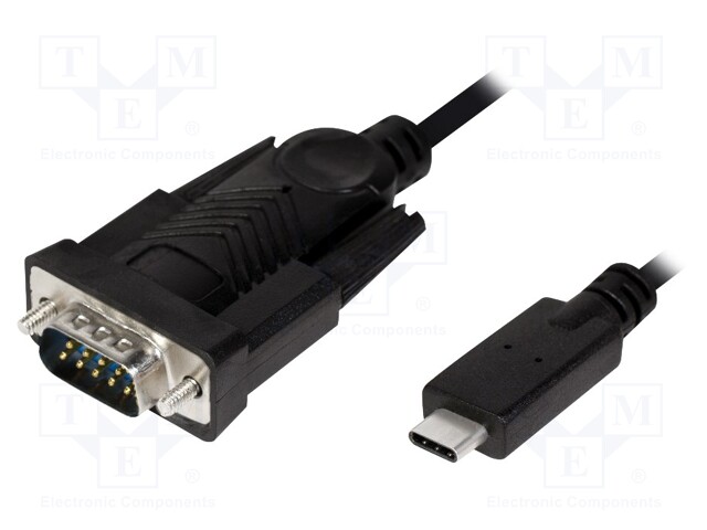 Adapter USB-RS232; USB 1.1,USB 2.0; D-Sub 9pin plug,USB C plug