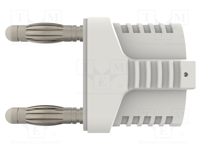 Stackable safety shunt; 4mm banana; 12A; 33VAC; 70VDC; white