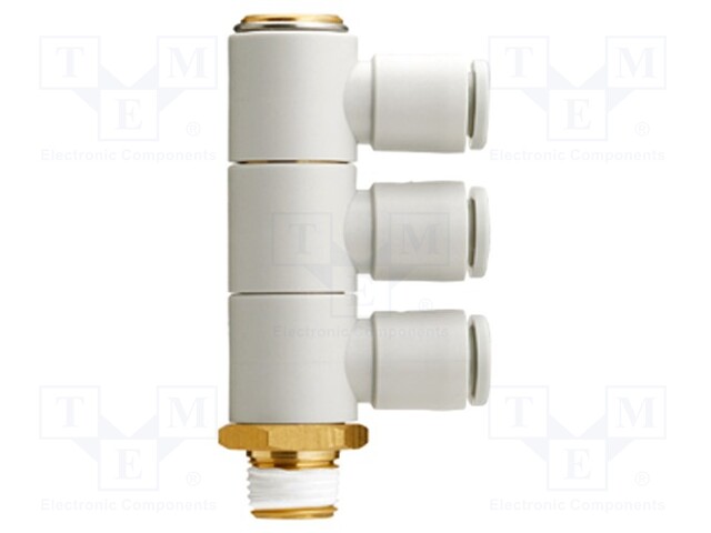 Push-in fitting; threaded,angled 90°; R 1/8"; outside; -1÷10bar