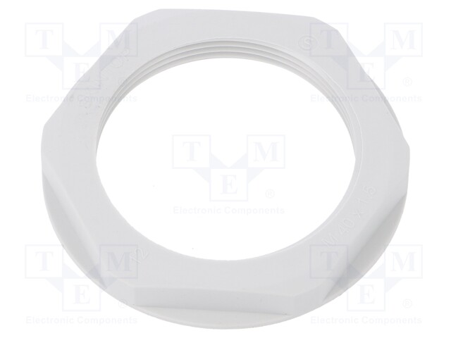 Nut; M40; halogen free; polyamide; UL94V-0; 50mm; grey; -20÷100°C