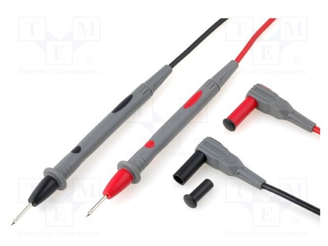 Test lead; 0.8m; 60VDC; red and black; 2x test lead