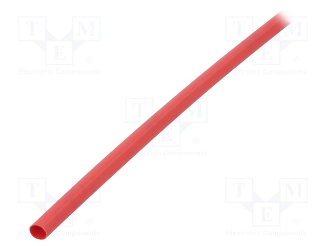 Heat shrink sleeve; glueless; 2: 1; 6.4mm; L: 1m; red; polyolefine