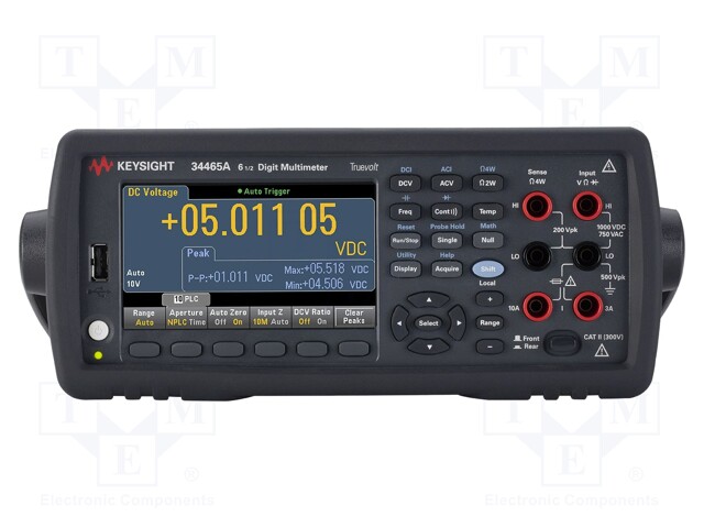 Benchtop multimeter; TFT 4,3" (480x272) 6,5 digit; 480x272