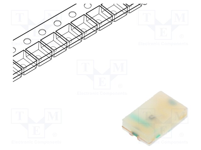 LED; SMD; 0805; red; 28.5÷90mcd; 2x1.25x0.4mm; 130°; 1.9÷2.4V; 20mA