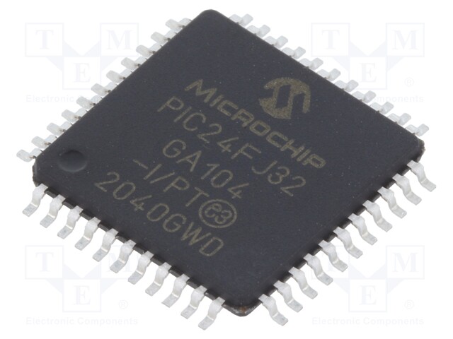 PIC microcontroller; Memory: 32kB; SRAM: 8kB; 32MHz; SMD; TQFP44