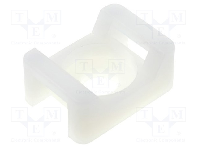 Cable tie holder; polyamide; natural; Tie width: 9.2mm; Ht: 9.6mm