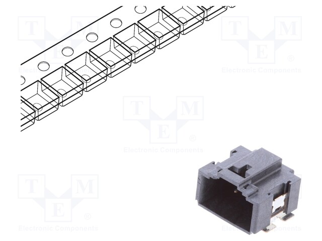 Connector: wire-board; Minitek MicroSpace; socket; male; PIN: 6