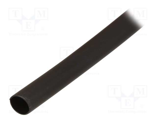 Heat shrink sleeve; glued; 3: 1; 9.5mm; L: 1m; black; polyolefine