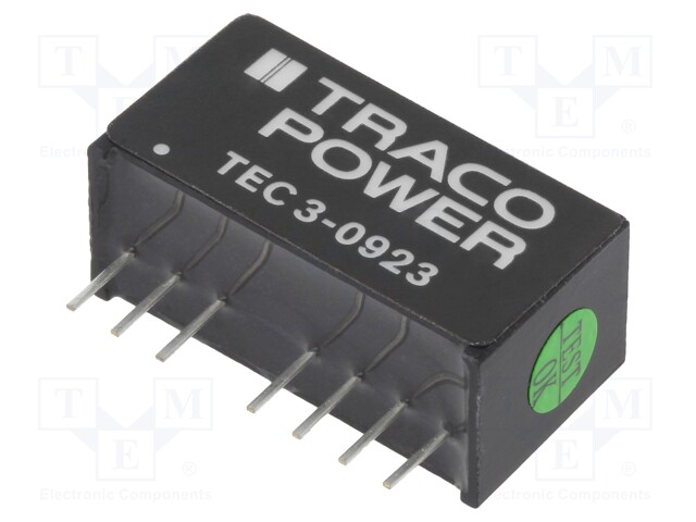 Converter: DC/DC; 3W; Uin: 4.5÷13.2V; Uout: 15VDC; Uout2: -15VDC