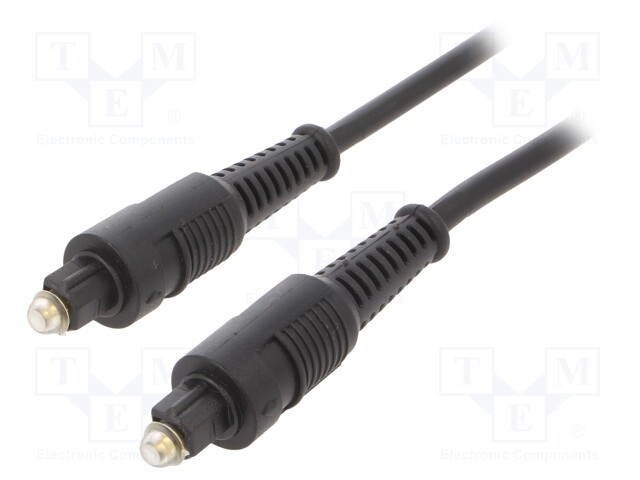 Cable; Toslink plug,both sides; 2m; black; Øcable: 5mm