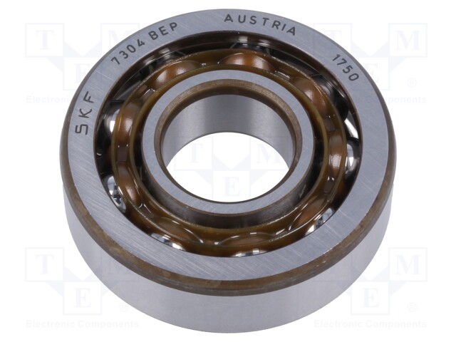 Bearing: single row deep groove ball; angular contact; W: 15mm