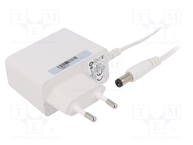 Power supply: switched-mode; voltage source; 6VDC; 1A; 6W; plug