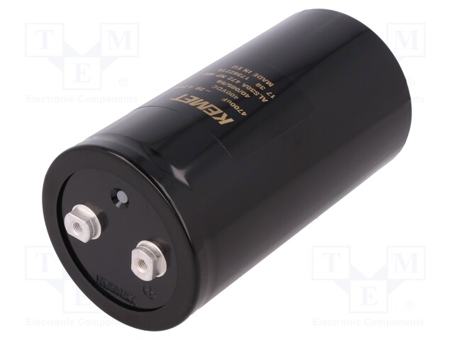 Capacitor: electrolytic; 4700uF; 400VDC; Leads: screw; ESR: 33mΩ