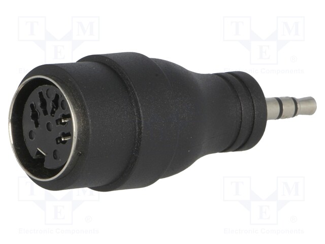 Adapter; DIN 5pin socket,Jack 3.5mm plug; stereo,180°; PIN: 5