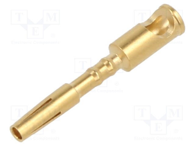 Contact; female; gold-plated; 0.75÷1.5mm2; soldering; for cable