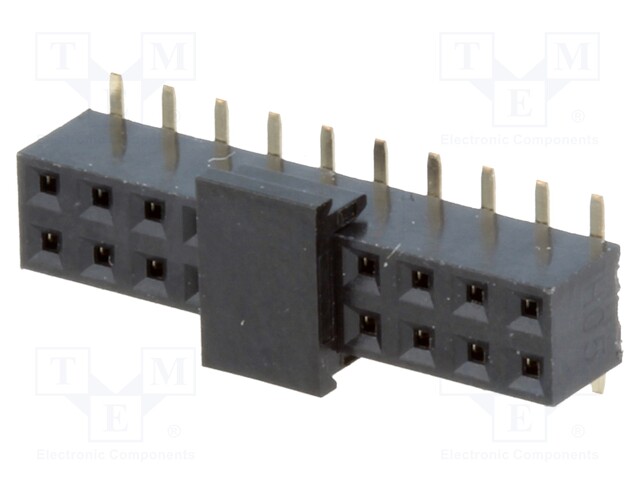 Socket; pin strips; female; PIN: 20; straight; 2mm; 2x10