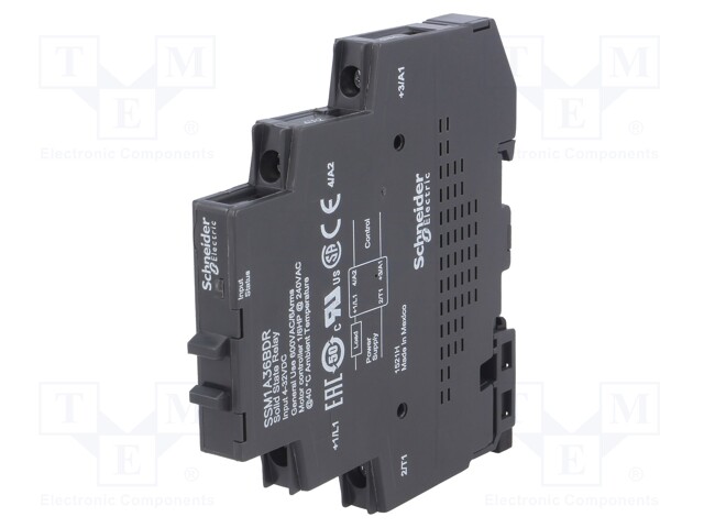 Relay: solid state; Ucntrl: 4÷32VDC; 6A; 48÷600VAC; DIN; 12mm; IP20