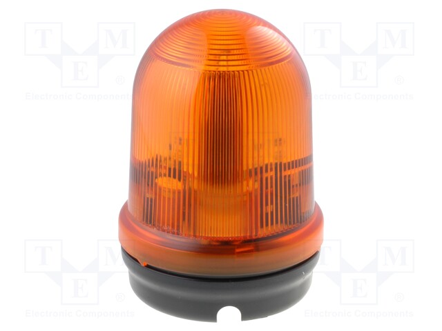 Signaller: lighting; flashing light; yellow; Series: 828; 230VAC