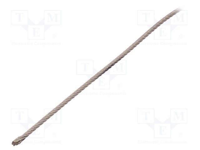 Rope; acid resistant steel A4; Ørope: 2mm; L: 50m; Rope plexus: 7x7