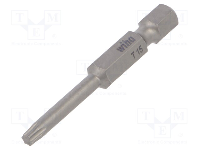 Screwdriver bit; Torx®; TX15; Overall len: 50mm