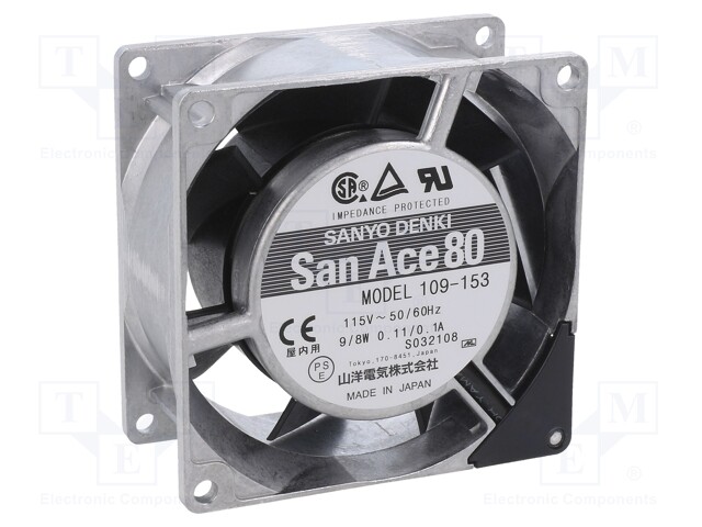 Fan: AC; axial; 80x80x38mm; 54m3/h; 35dBA; ball bearing; 2700rpm