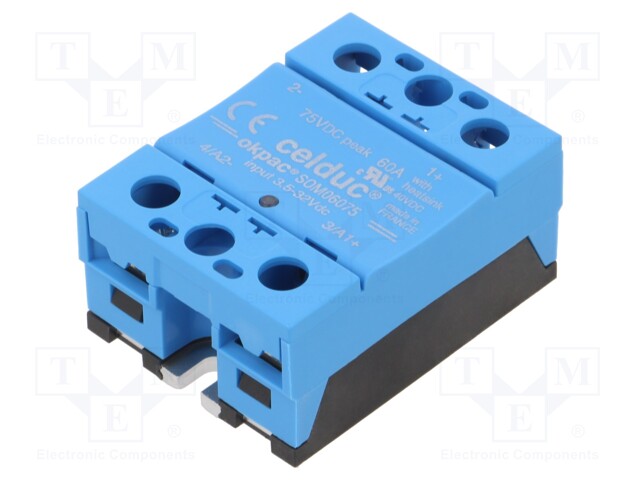 Relay: solid state; Ucntrl: 3.5÷32VDC; 60A; 5÷40VDC; Series: SOM