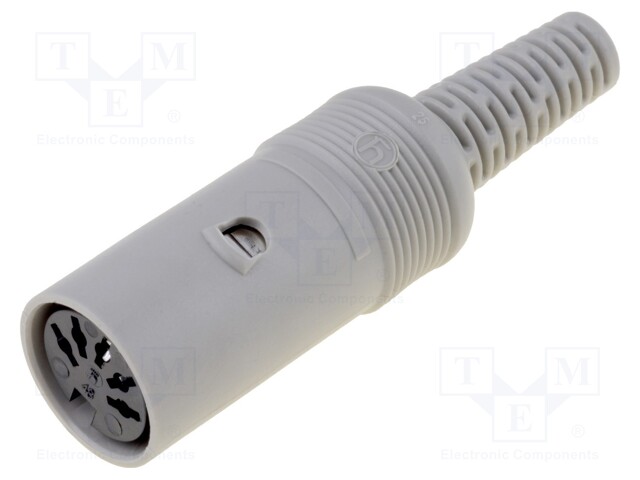 Plug; DIN; female; PIN: 5; Layout: 180°; straight; for cable