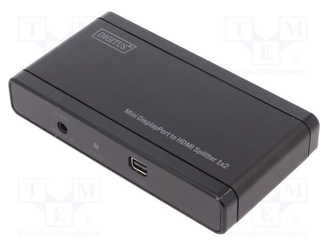 Splitter; DisplayPort 1.2a,HDCP 1.3; Colour: black; 4096x2160px