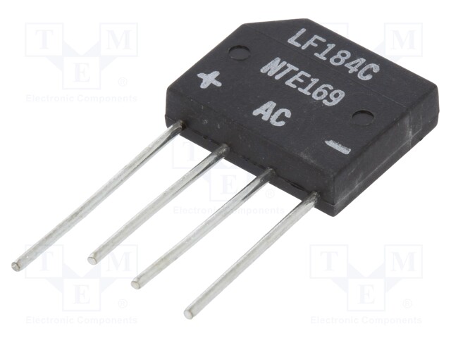 Single-phase bridge rectifier; Urmax: 600V; If: 2A; Ifsm: 60A; THT