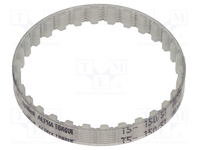 Timing belt; T5; W: 6mm; H: 2.2mm; Lw: 150mm; Tooth height: 1.2mm