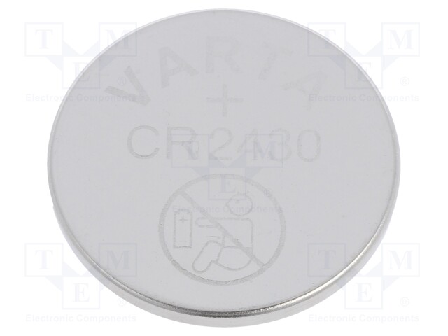 Battery: lithium; 3V; CR2430,coin; Ø24x3mm; 280mAh