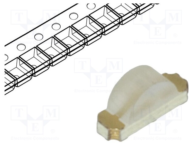 LED; SMD; 1204; green; 350÷600mcd; 3.2x1x1.5mm; 120°; 2.8÷3.4V; 20mA