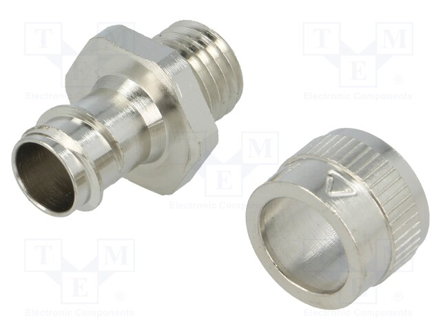 Straight terminal connector; ØBraid : 13mm; brass; -55÷260°C