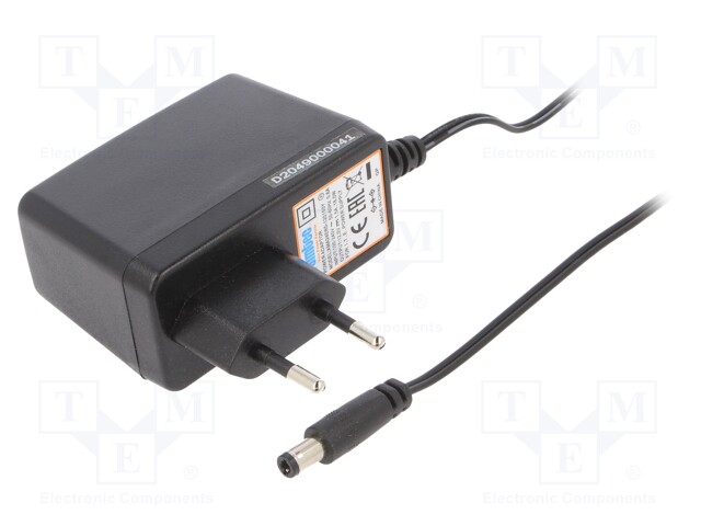 Power supply: switched-mode; volatage source; 12VDC; 1.5A; 18W