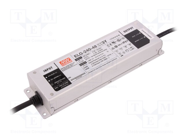 Power supply: switched-mode; LED; 240W; 48VDC; 5A; 100÷305VAC; IP67