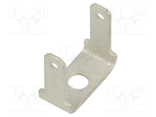 Terminal: flat; 2.8mm; 0.5mm; male; M2; double; screw; brass; tinned